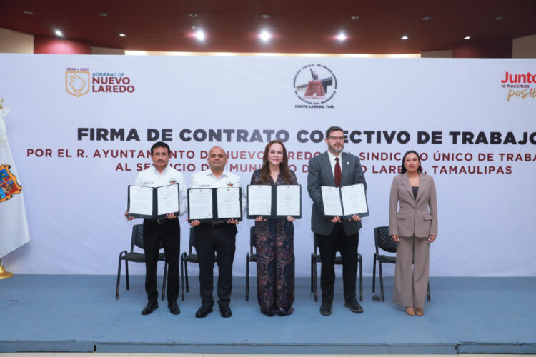 REFRENDA COMPROMISO CON TRABAJADORES Firman contrato colectivo de trabajo con sindicato