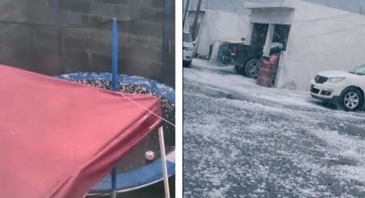 TARDE HELADA Granizada sorprende a NLD