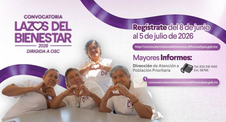 SISTEMA DIF Convocan a inscribirse a Lazos del Bienestar
