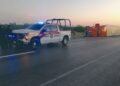 ENTRE CHOQUES Y VOLCADURAS Accidentes paralizan carretera nacional