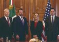 EN MEDIO DE TENSIONES ENTRE MÉXICO Y EU Recibe Sheinbaum a Mullin