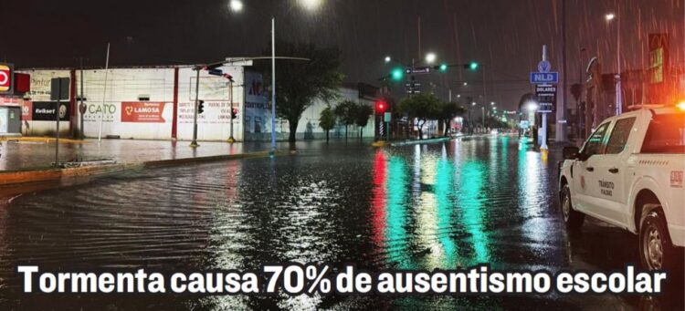 Tormenta causa 70% de ausentismo escolar