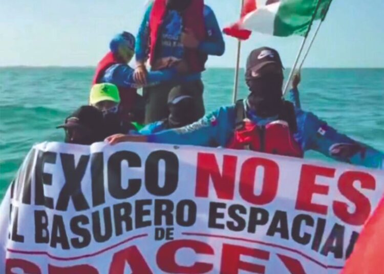 PROTESTA EN PLAYA BAGDAD ‘México no es basurero’