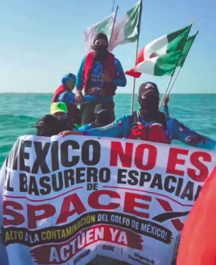 PROTESTA EN PLAYA BAGDAD ‘México no es basurero’