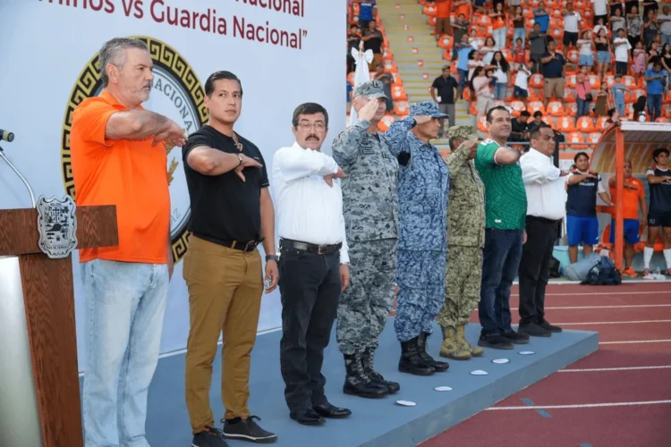 Juegan amistoso Guardia Nacional y Correcaminos