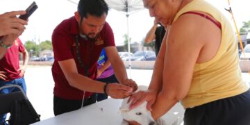 Vacunan mascotas en Villas de San Miguel
