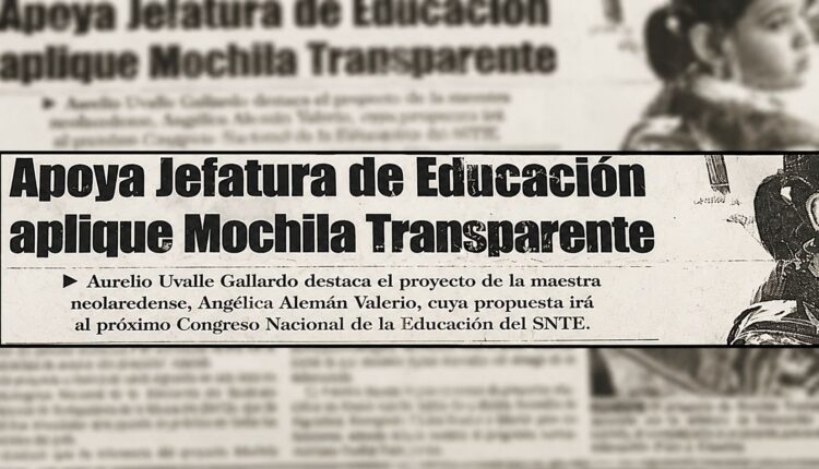 “Mochila Transparente” es creación de maestra de NLD