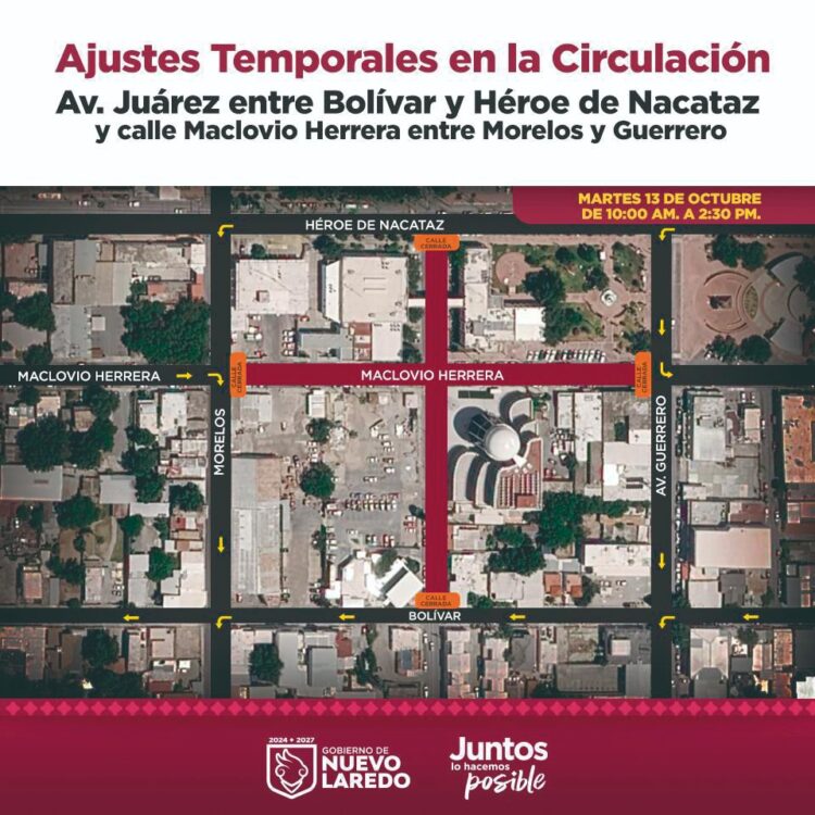 Habrá cierre temporal de vialidades